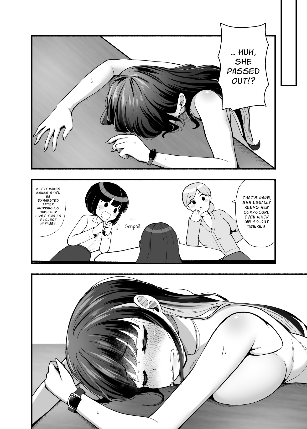 Hentai Manga Comic-~Generic Subordinate x Futanari Boss~ Senpai, If You Don't Wake Up Soon, I'll Get Pregnant, You Know?-Read-3
